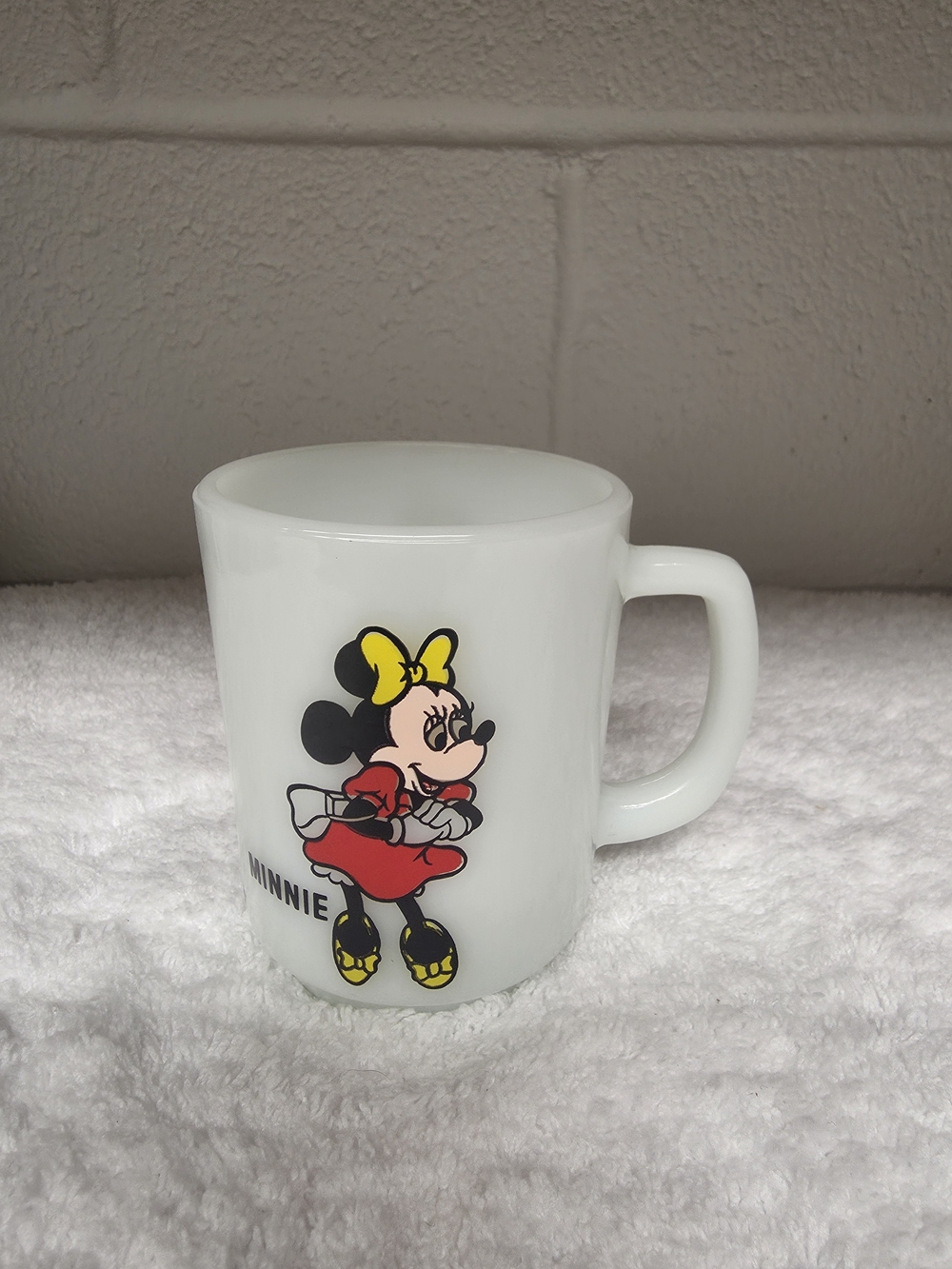 Disney Minnie Mouse White Mug with Red Dress and Yellow Bow